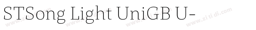 STSong Light UniGB U字体转换